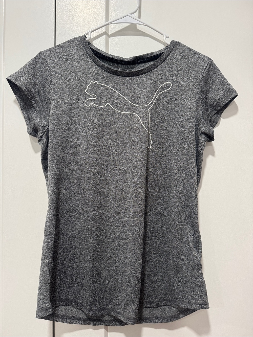 Puma Gray Heather Short Sleeve Logo Tee